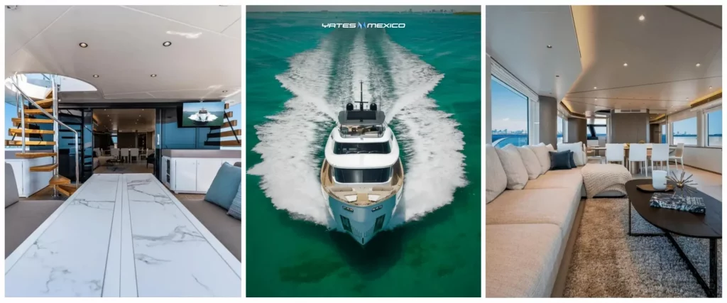 Azimut Magellano 820 2023 navegando en Miami tras venta exitosa realizada por YatesMexico