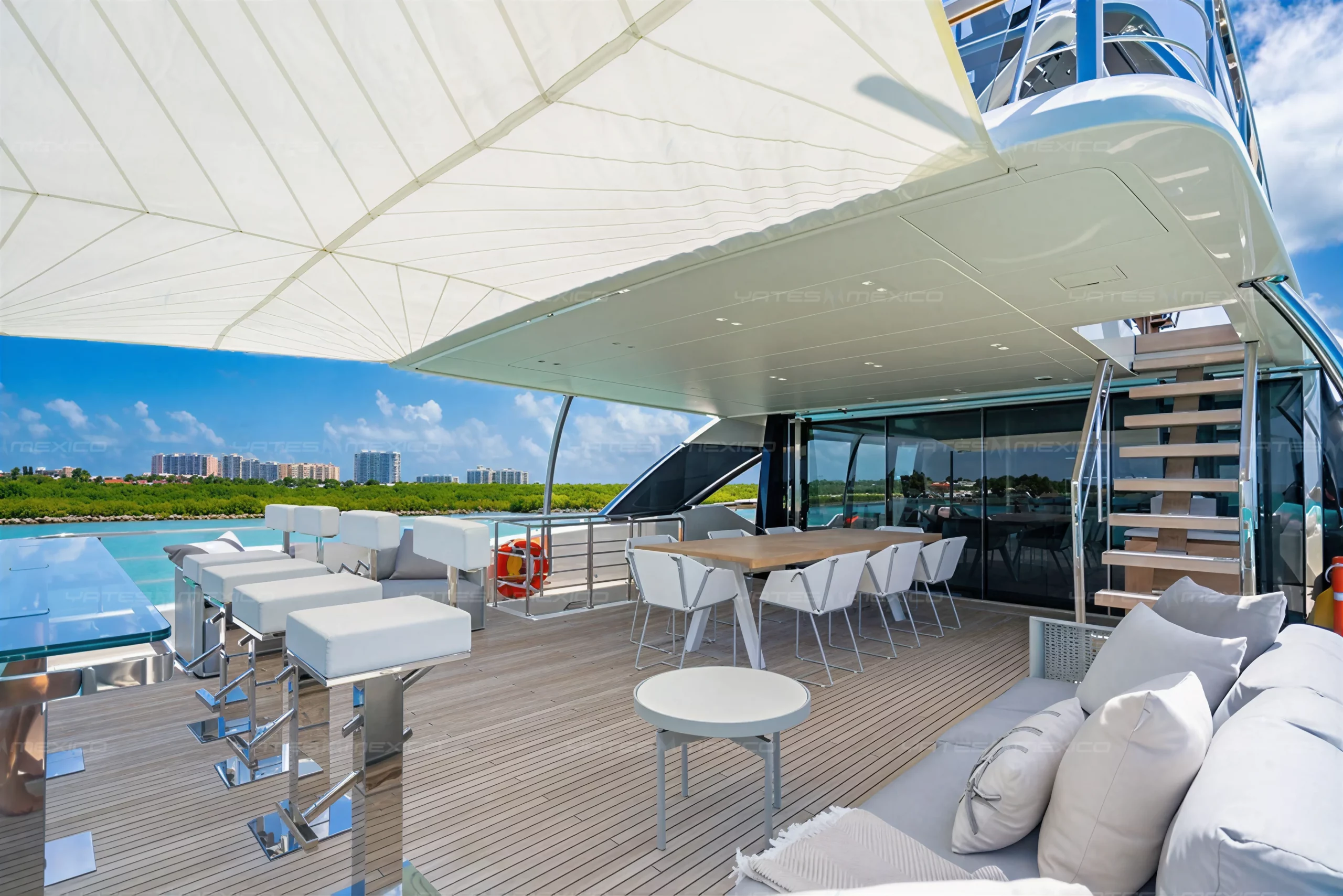 Aft deck beach club