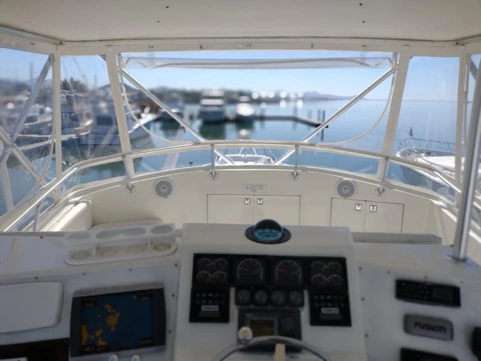 Egg Harbor 59 · puente de mando Garmin